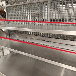 Rvs wandschap - 117 x 30 cm 